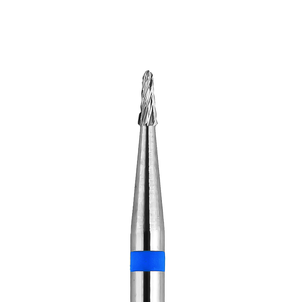 Karbidová frézka na nehty - Kužel - modrá - 1.4 mm