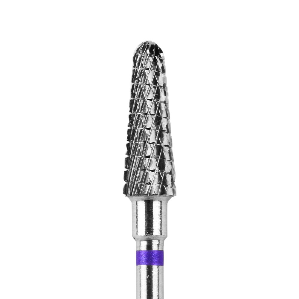 Karbidová frézka na nehty - Kužel - fialová - 4,5 mm
