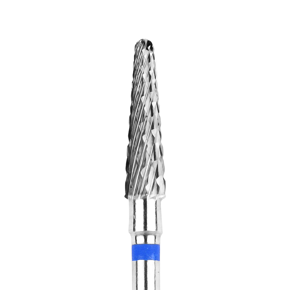 Karbidová frézka na nehty - Kužel - modrá - 3.5 mm